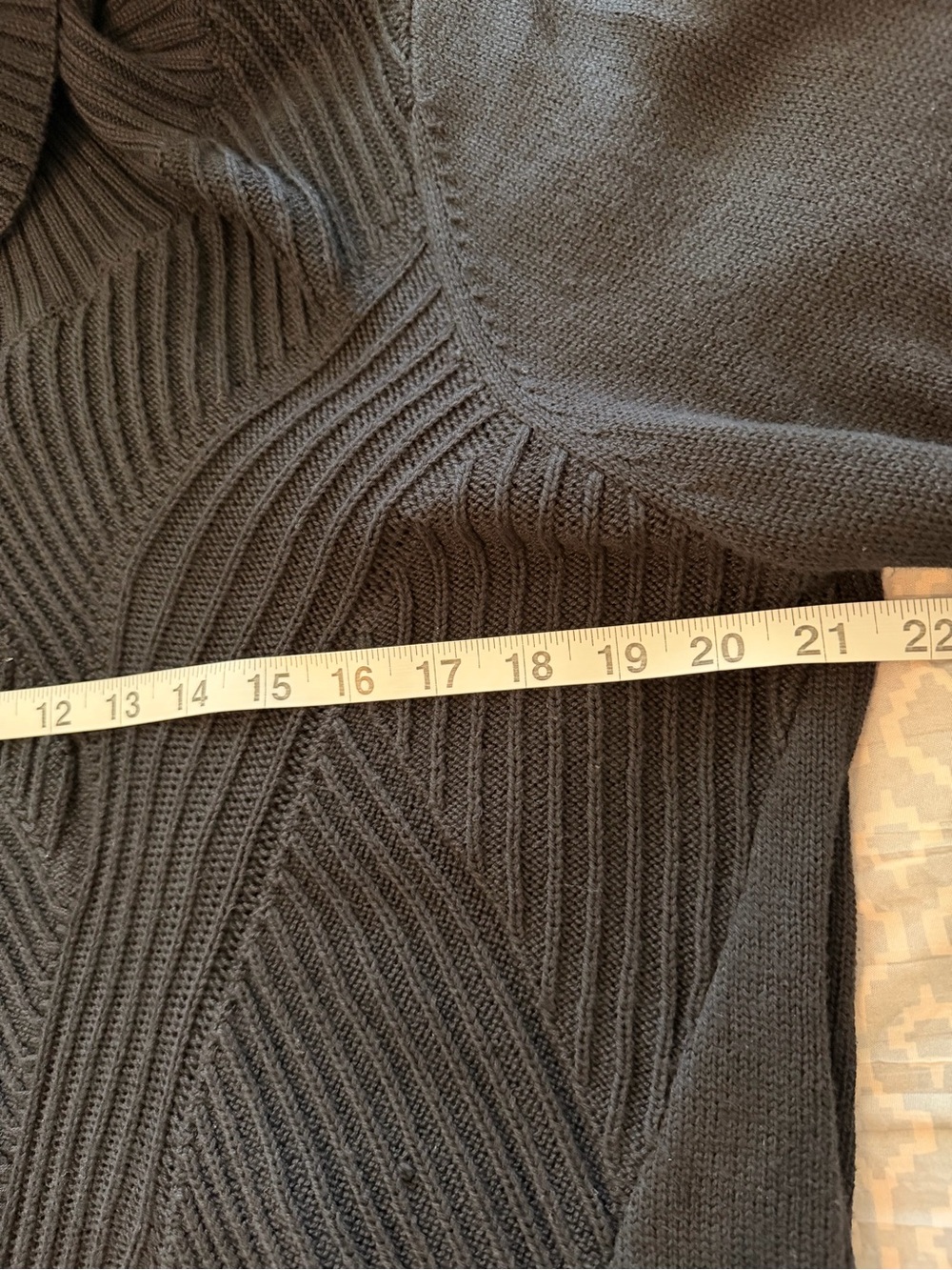 INC Asymmetrical Ribbed Cowl Neck Black Sweater Gold Accent Zippers Size 2X EUC - Picture 9 of 12